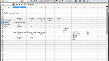 8 - Libre Office Calc, Open Office Calc, Excel  Tutorial  -- Define Cells by Names