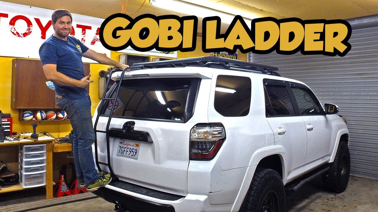 Toyota 4runner With Gobi Stealth Off Road Heavy Duty Roof Rack And Rear Ladder Youtube