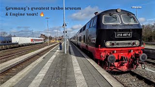 My Final Full, Baureihe 218, Tb 11 Engine Scream Departure At Niebüll - Departure -