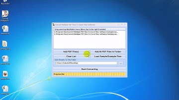 How To Use Convert Multiple PDF Files To Excel Files Software