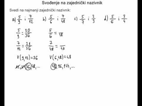 Video: Kako Razlomke Dovesti Na Najmanji Nazivnik