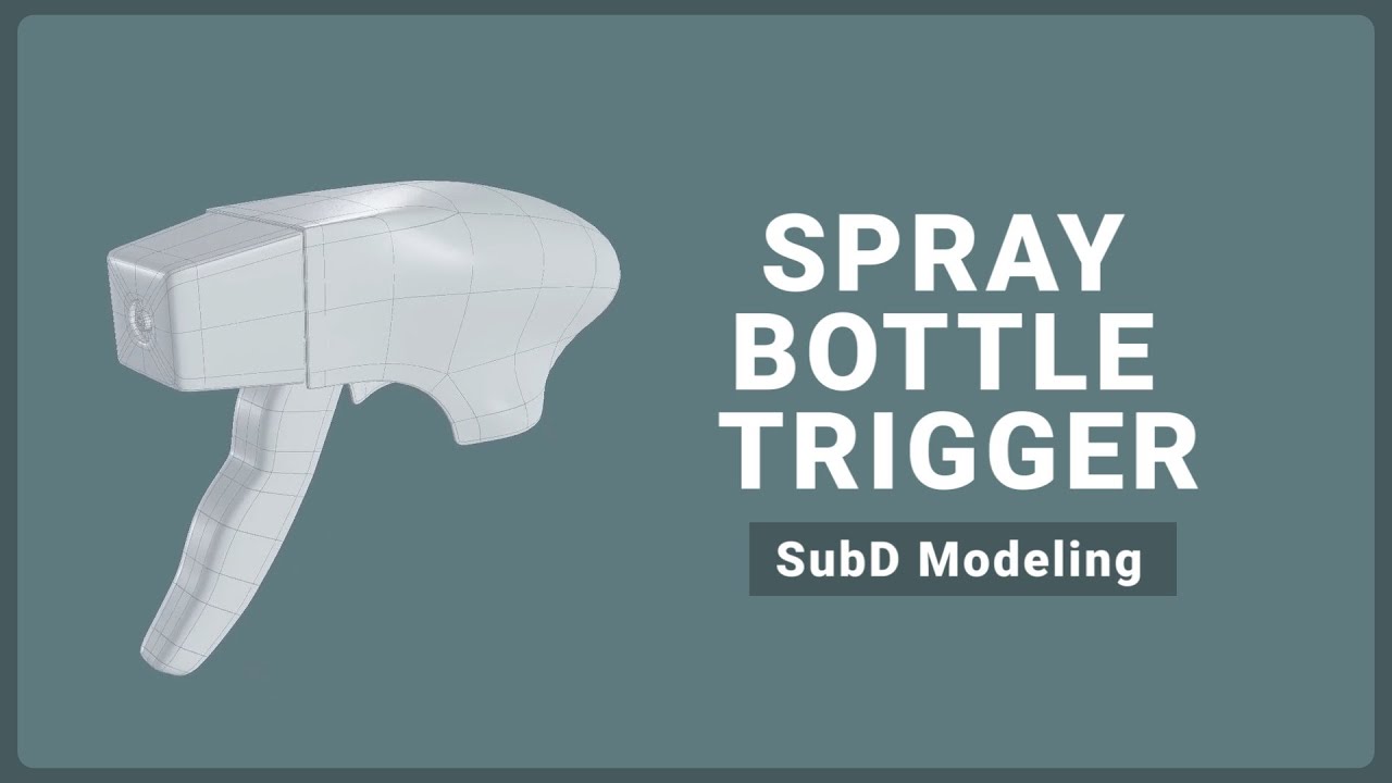 Spray Bottle Trigger Full SubD Modeling Process (Silo 3D)