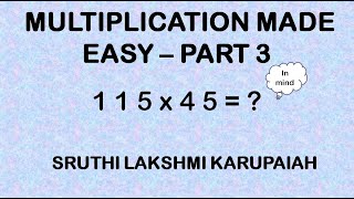 Famous Multiplication Made Easy - Part 3 | Multiplication Tricks| Vedic Math Trick|Sruthi Lakshmi Karupaiah Net Worth