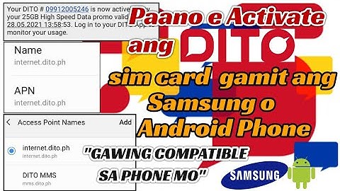 Paano e Activate ang Dito Sim Card gamit ang Samsung A21s | Mr. Shac TV