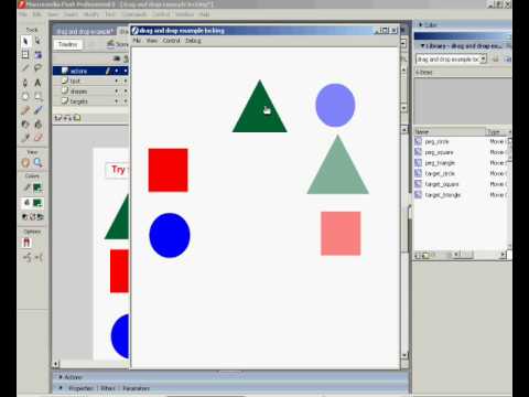 how to Drag and drop tutorial on Macromedia flash PART 2