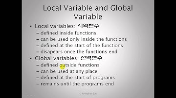 프로그래밍개론 60차시 지역변수 전역변수
