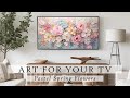 Pastel spring flowers art for your tv  flower tv art  flower slideshow  spring tv art  4k  3hrs