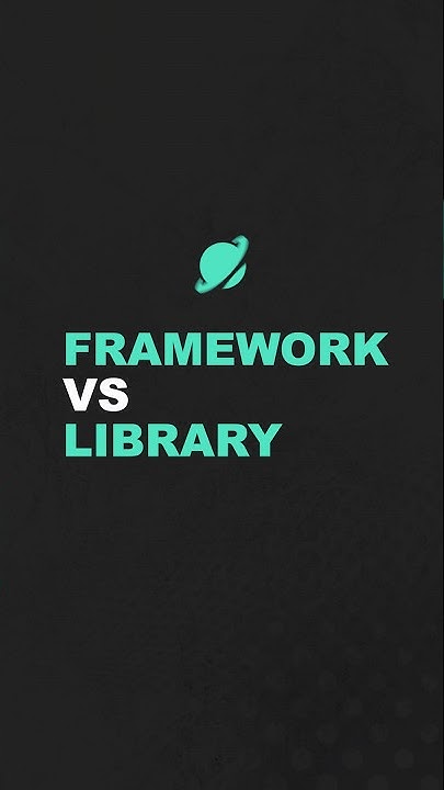Framework vs Library #programming #web #webdevelopment #vscode # ...