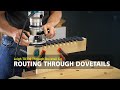 Leigh td330 through dovetail jig  routing through dovetails