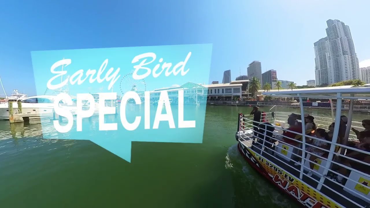 Save with our Early Bird Special  (Water Taxi Miami)