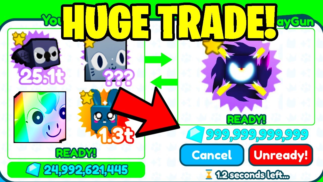 INSANE TRADE for 250 BILLION GEMS in Pet Simulator X!