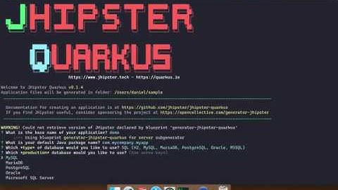 Create a Quarkus application with JHipster.