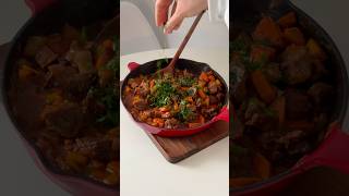 Говядина с овощами #рецепты #ужинрецепт #ппужин #говядина #мясо #вкусныерецепты #ужиннасковороде