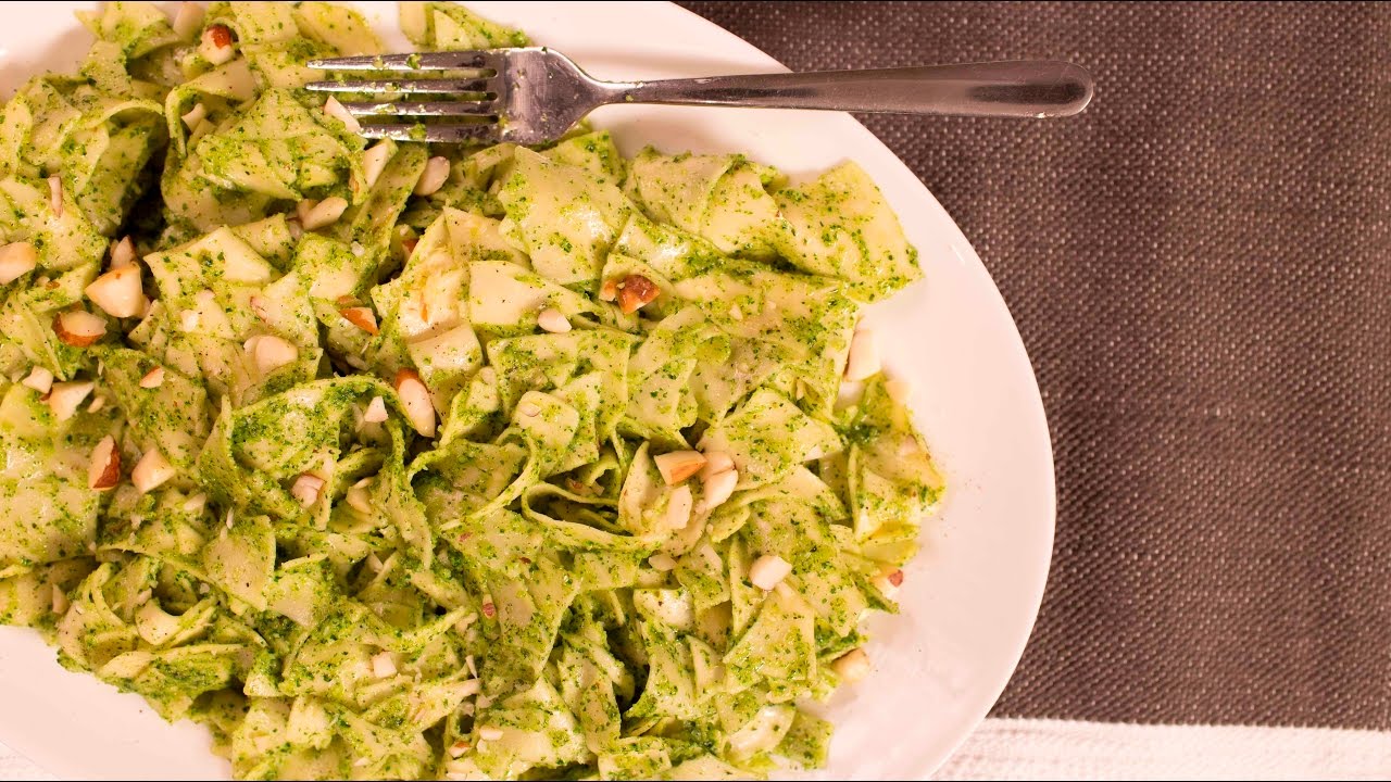 John Whaite’s 5-ingredient brazil nut and gruyere pesto with shattered lasagne sheets