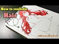 How to Draw Realistic Hair with Pencil Colours | Easy Step-by-Step Tutorial #art #realisticdrawing