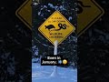 Snake & Turtle Crossing Sign in Winter 😂 | North Bruce Peninsula