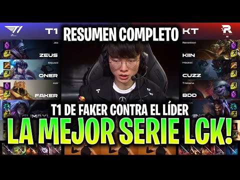 T1 DE FAKER CONTRA EL LÍDER DE LA LCK! *MUY ÉPICO* | T1 vs KT RESUMEN COMPLETO LCK PLAYOFFS 2023