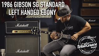 1986 Gibson Sg Standard Left Handed Ebony X Walt Grace Vintage