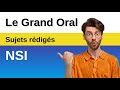 🎤 Grand oral - Bac 2025 - ✍️ Sujets rédigés en 💻 NSI - Gain de temps - 7/9