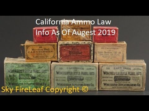 California Ammo Law (What To Do) My Experience.