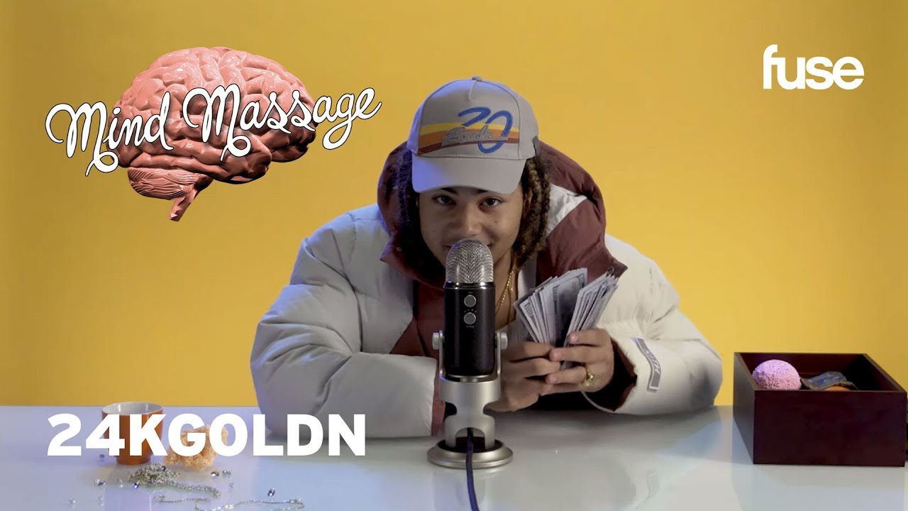 24kGoldn Does ASMR with Kinetic Sand, Talks 