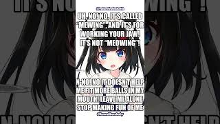 ITS CALLED MEWING #shorts #voiceacting #anime #memes #animegirl #valentinebabeva
MEME: https://www.reddit.com/r/wordsonanimegirls/comments/19dfega/its_so_over_nyaa
PATREON: https://patreon.com/yourvalentinebabe
DISCORD: https://discord.gg/JRAAjKaYyx
BLUESKY: https://bsky.app/profile/urvalentinebabe.bsky.social
INSTAGRAM (ART): https://www.instagram.com/yourvalentinebabe
INSTAGRAM (VOICE ACTING): https://www.instagram.com/valentinebabe_va
KO-FI: https://ko-fi.com/yourvalentinebabe/commissions
TWITCH: https://twitch.tv/valentinebabeva ITS CALLED MEWING #shorts #voiceacting #anime #memes #animegirl #valentinebabeva