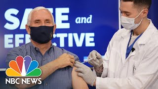 VP Pence Receives Covid Vaccine At Public Event: ‘Hope Is On The Way’ | NBC News NOW
