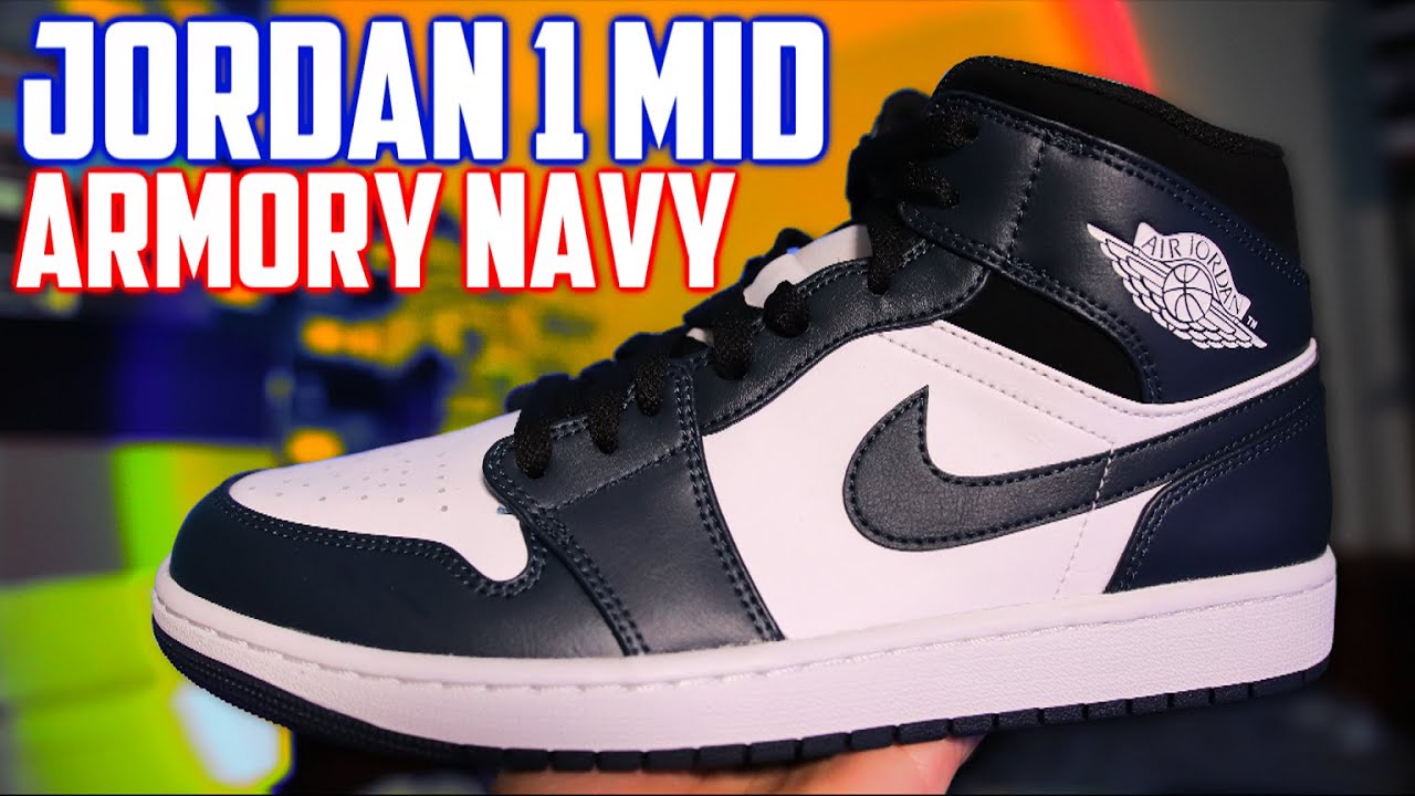 Air Jordan 1 Mid Armory Navy Review And On-Feet! - Youtube