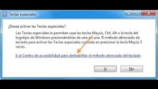 Como desactivar las teclas especiales de Windows - YouTube
