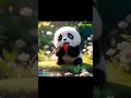 🐼 Panda Eating Cartoon Face | Cute &amp; Viral Shorts
