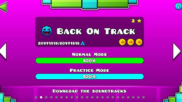 Geometry Dash Walkthrough Level 2 ( Back on the track ) all coins