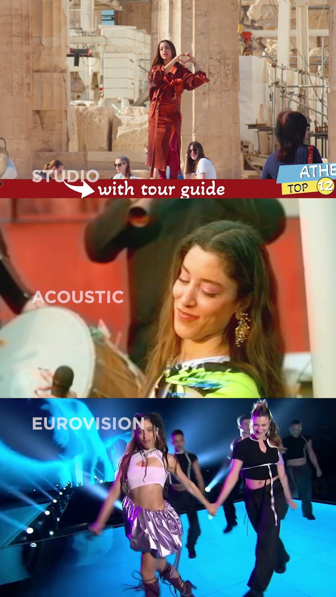 Páme put your hands up! Check out this three-sided ZARI from Marina Satti ? ?? #Eurovision2024