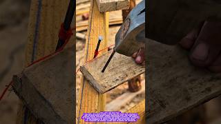 Simple Nail Alignment Trick for Accurate Wood Framing Construction.