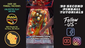 90 Second Pinball Tutorials - Stern Lectronamo Pinball Machine