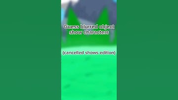 Guess blurred object show characters (cancelled shows edition)