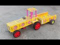 how to make matchbox tractor trolley at home | diy toy tractor trolley | science project