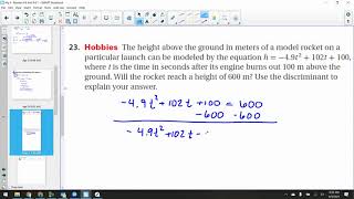 Algebra 1: Sections 9-8 and 9-9 Review: 4-9-21