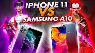 SAMSUNG A10 vs IPHONE 11 PRO / Решает ли телефон в игре Free Fire?