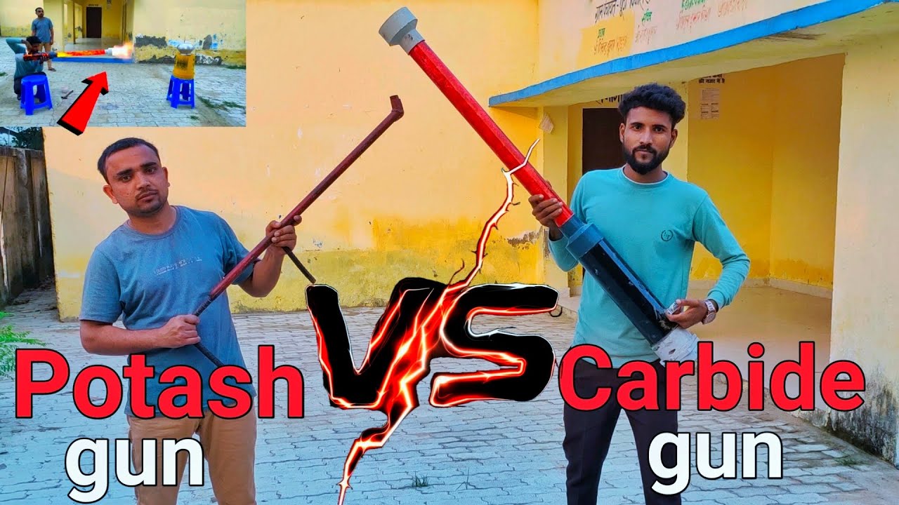 potash gun vs carbide gun cannon gun making देशी तोप potash trending MRINDIANHACKER YouTube