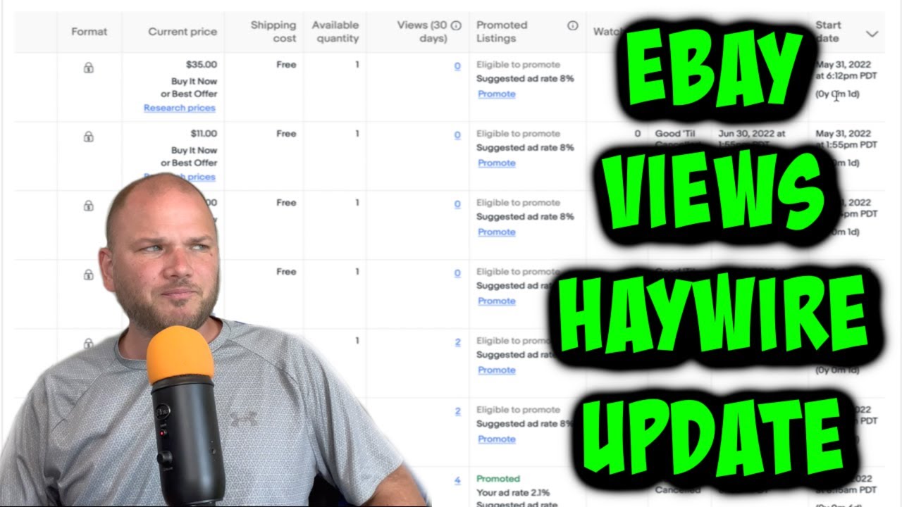 Ebay Views at ZERO, watchers, sales & glitches. (JUNE 2022 UPDATE