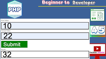 Add two input box numbers and result in the third text box on the same page using PHP - 45
