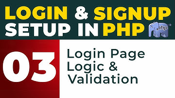 Login Page Logic & Validation | 🔐 Login & Signup System in PHP