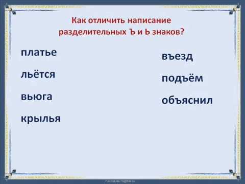 правописание ъ правописание ъ