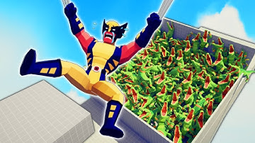WHO CAN SURVIVE CROCODILE PIT FALLING | TABS - Totally Accurate Battle Simulator
