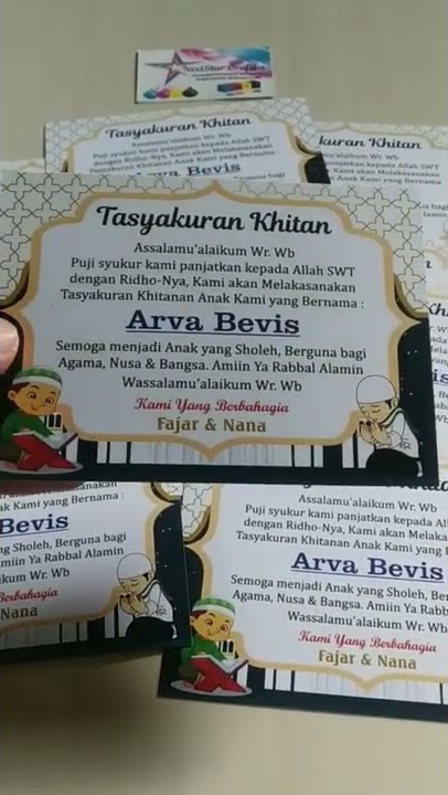 Kartu Tasyakuran Khitanan #percetakan #shorts #kartutasyakurankhitanan