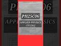 Applied Physics(Tech)2- PH25C06 #ph25c06 #appliedphysics #biotechnology #biotech #physics2 #r2025