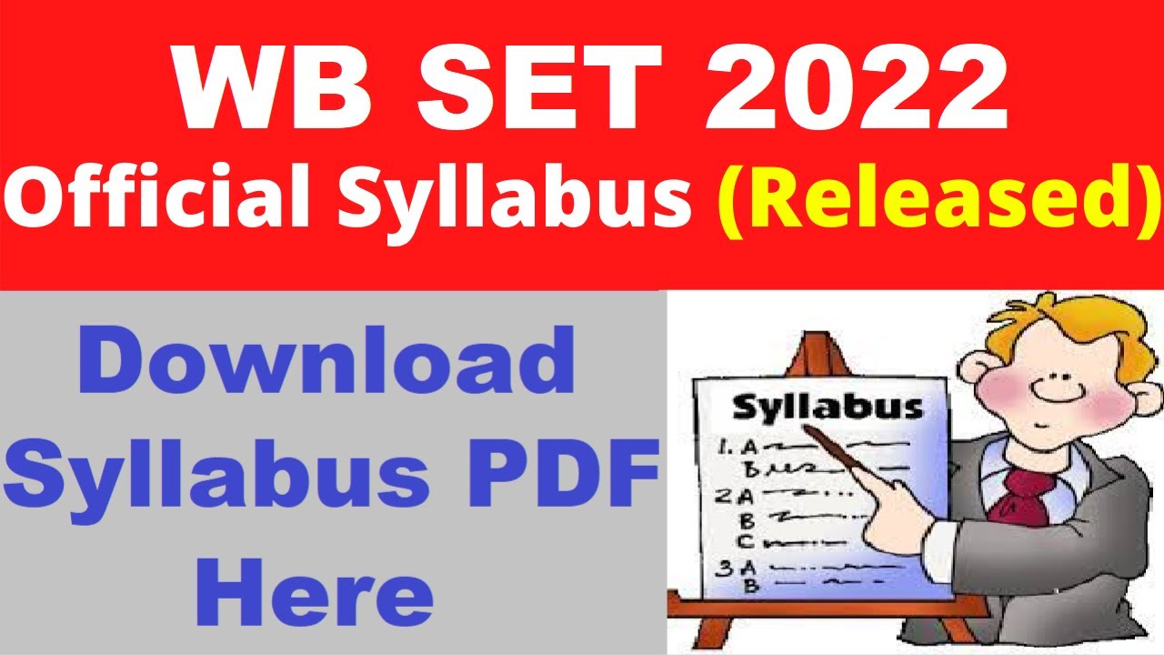 WB SET 2022 Syllabus (Released) - Check & Download WB SET 2022 Officail Syllabus PDF Here
