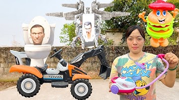 Kem Ốc nhờ Robot, máy hút bụi săn skibidi toilet cứu con bò, review kẹo kì lạ hamburger. Theu Chanel