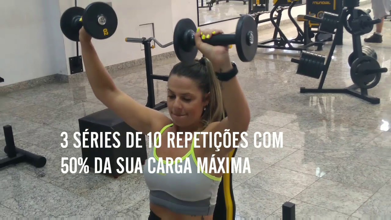 Treino de Peitoral, Tríceps e Ombros Feminino. - YouTube