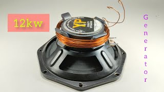 Speaker Generator 220V From Coper Wire And Magnet